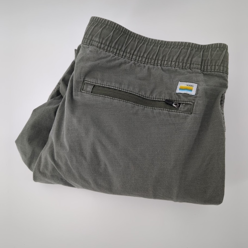 Vuori Ripstop Climber Pants Men's Large Olive Green‎ Drawstring #V412-L *READ*
